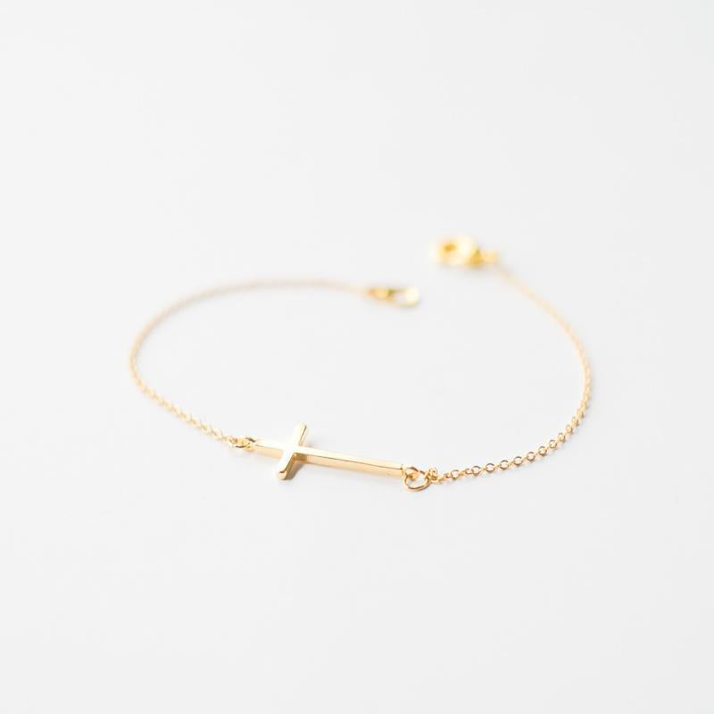 Simple hot sale cross bracelet